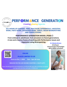 NEWS! Starting October, 01, 2026 -Performance Generation Model  Speciality Workshop - Full fee